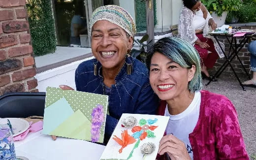 a person and a girl smiling