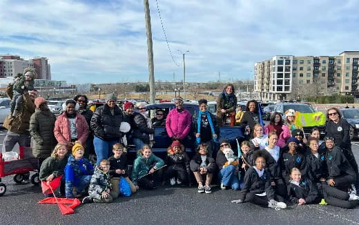 a group of people posing for a photo