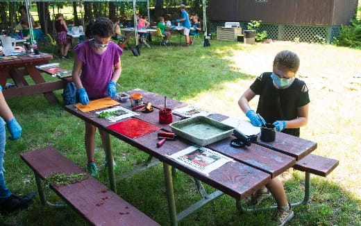 a group of people playing a game