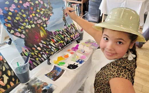 a girl wearing a helmet