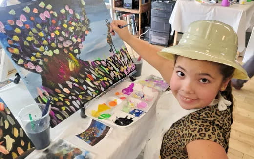 a girl wearing a helmet