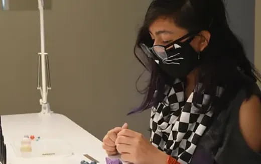 a person wearing a mask