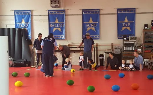 a group of people playing a game