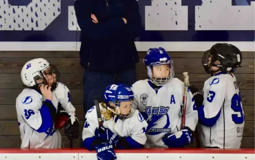 a group of hockey players