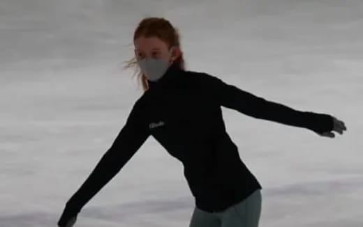 a man ice skating