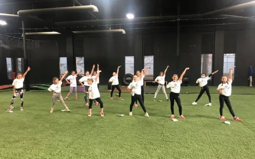 a group of people in a field