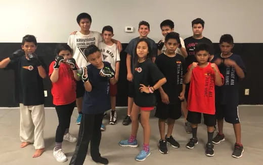 a group of people posing for a photo