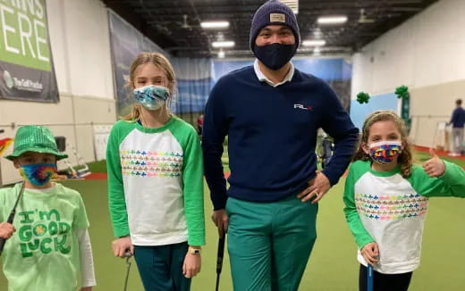 a group of people wearing face masks