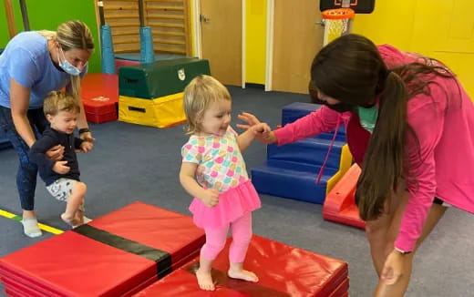 a person and children in a room