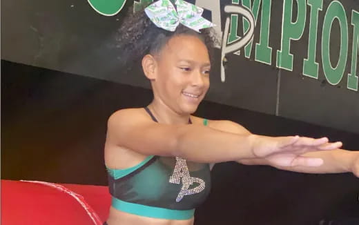 a woman in a swimsuit