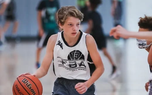 a person playing basketball