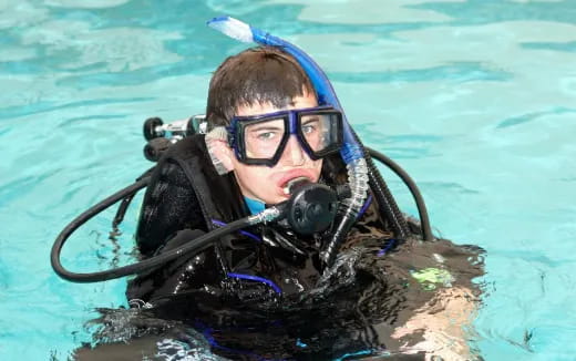 a person wearing scuba gear