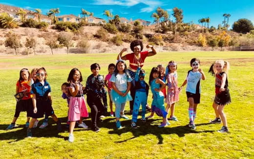 a group of children posing for a photo
