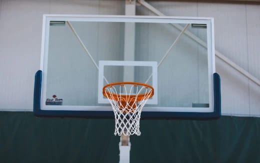 a basketball hoop with a net