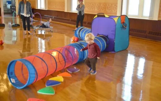 a child playing with toys