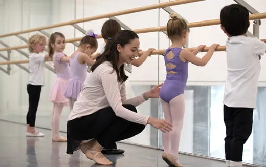 a group of children dancing