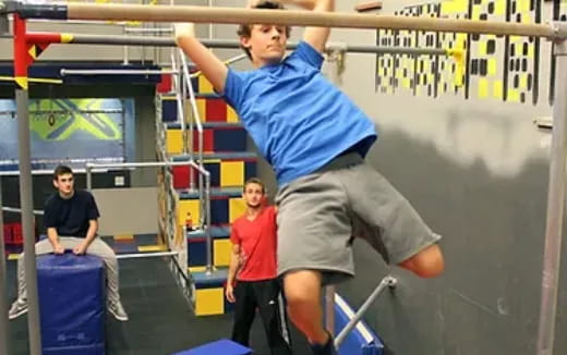 a person lifting weights