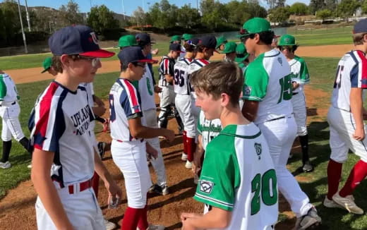 a group of people in sports uniforms
