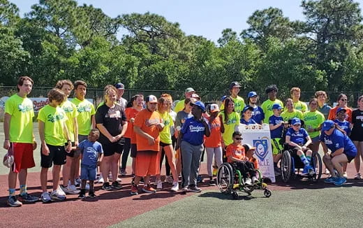 a group of people posing for a photo