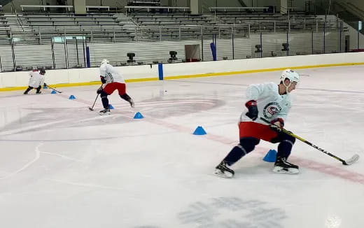 hockey players on ice