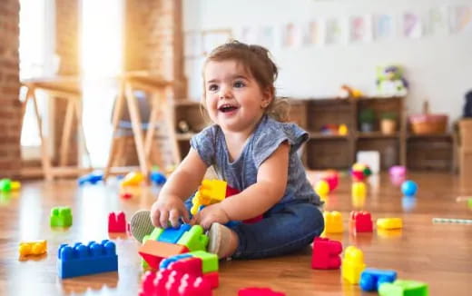 a child playing with toys