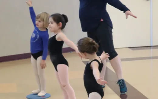 a group of children dancing