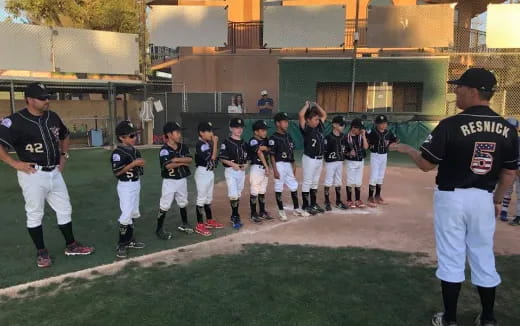 a baseball team posing for a photo
