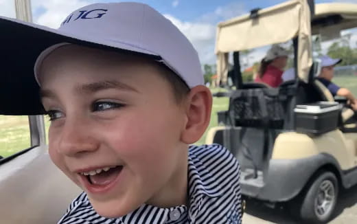 a boy wearing a helmet