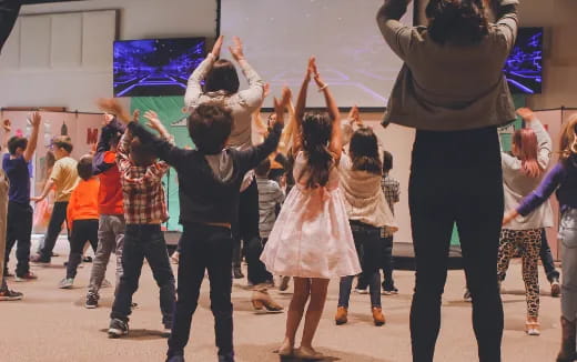 a group of people dancing