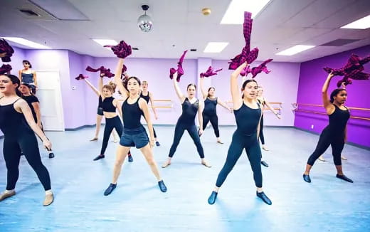 a group of women dancing