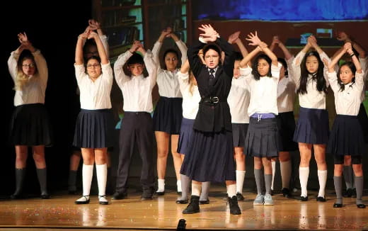 a group of people on a stage