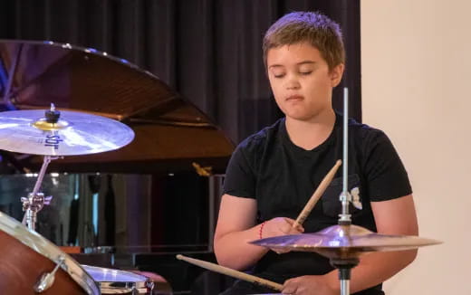 a person playing drums