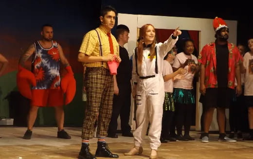 a group of people in clothing