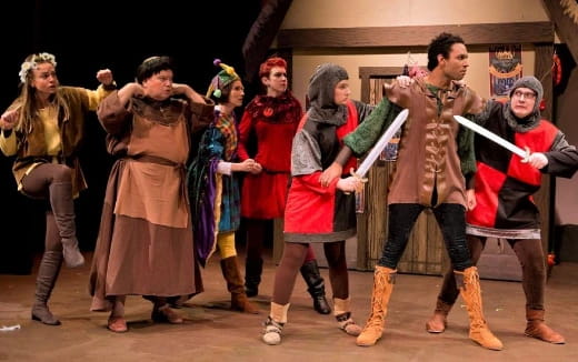 a group of people dancing