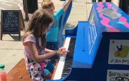 a person playing a piano