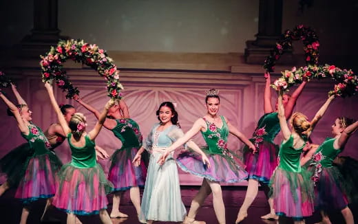 a group of people dancing