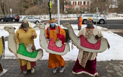 a group of people in clothing