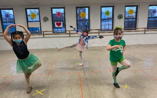 a group of girls dancing