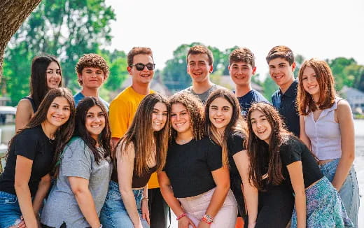 a group of people posing for a photo