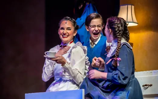 a group of people standing together