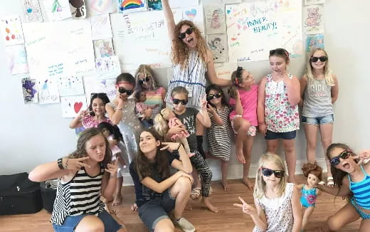 a group of people posing for a photo