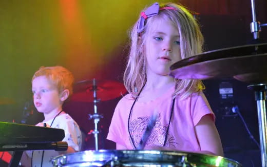 a person playing the drums