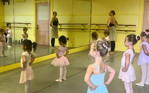 a group of children dancing