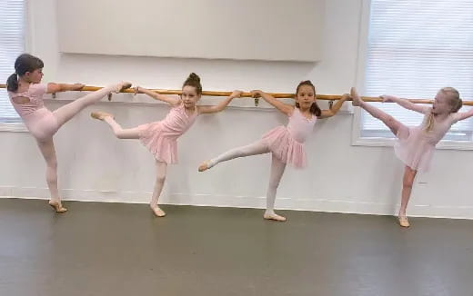 a group of girls dancing