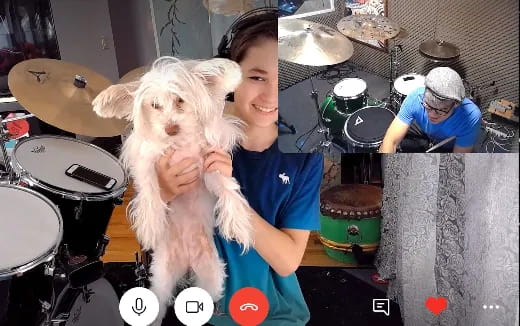 a person holding a dog