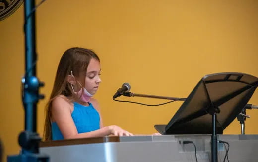 a person playing piano