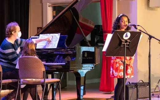 a person playing the piano