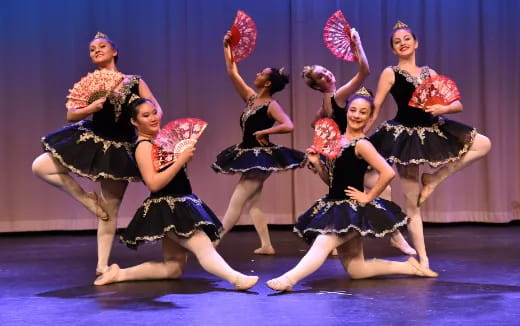 a group of women dancing