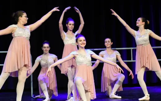 a group of women dancing