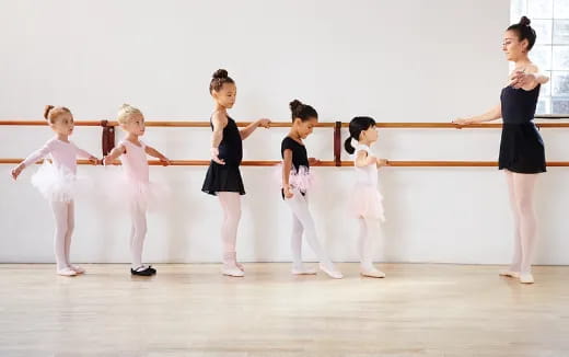 a group of children dancing